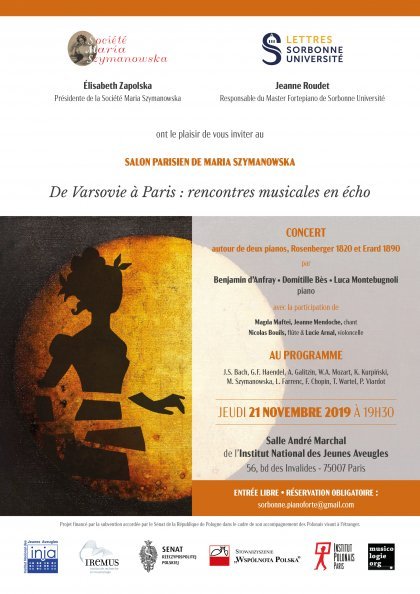 «Von Warschau nach Paris: musikalische Begegnungen im Spiegelbild» - Salon von Maria Szymanowska am Nationalen Institut für junge Blinde (INJA) in Paris